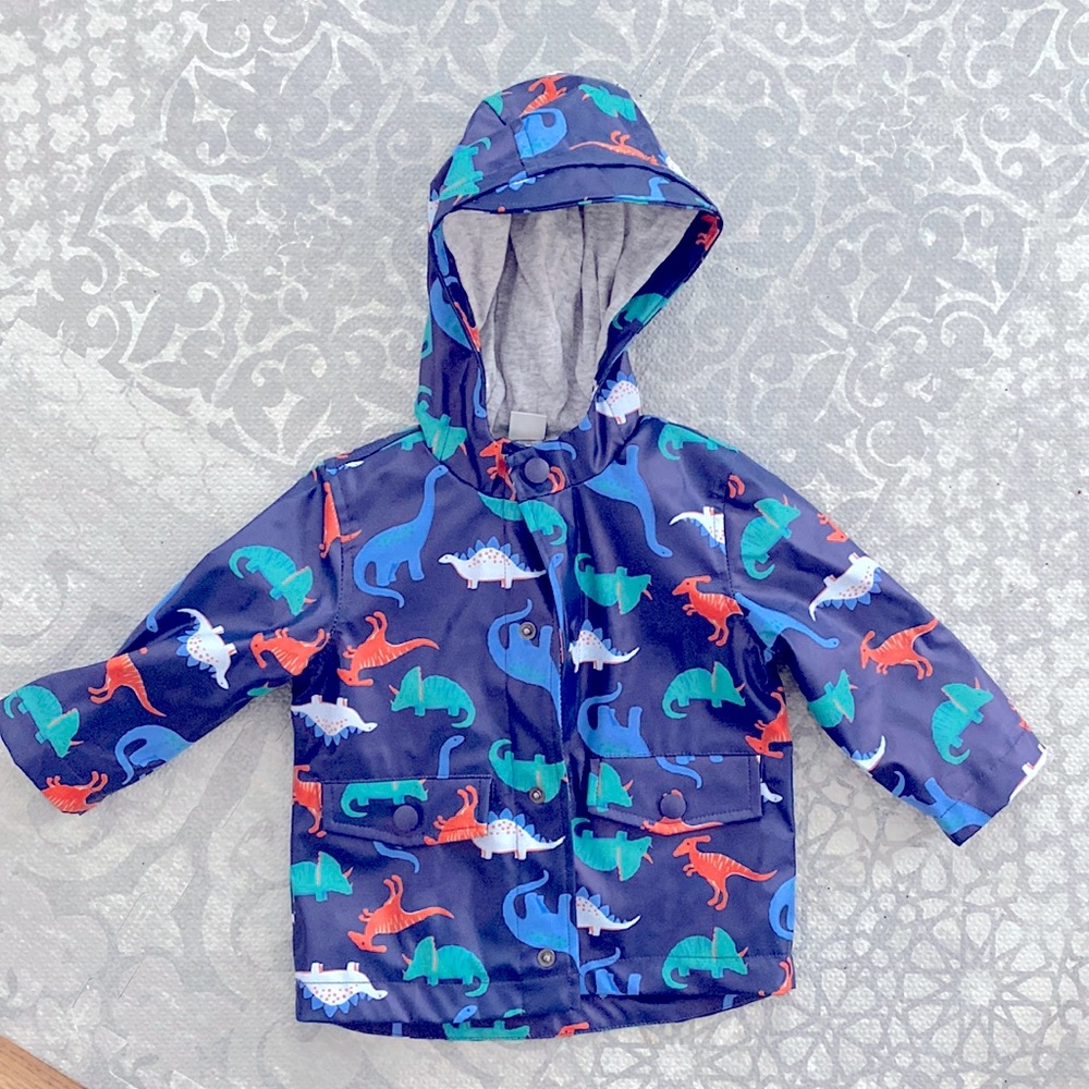 Little Me dinosaur lined rain jacket!